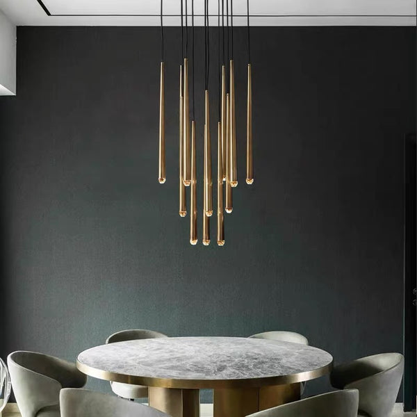 Artemis Round Tapered Tubular Chandelier 30 - YhLamps