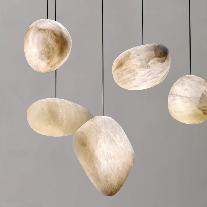 Sebastian Alabaster Natural Stone Pendant. Creative Pendant Light - YhLamps