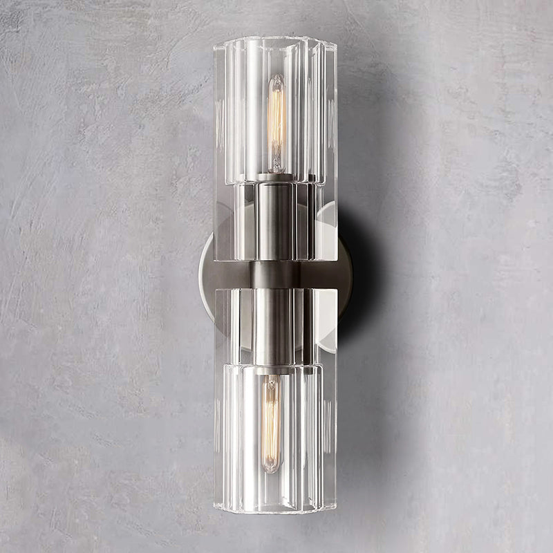 Industrial Crystal Glass Cup Linear Wall Sconce - YhLamps