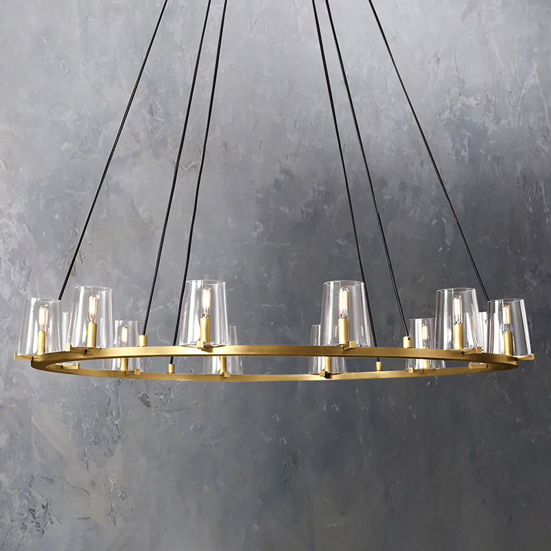 Penelope Modern Clear Glass Round Chandelier - YhLamps