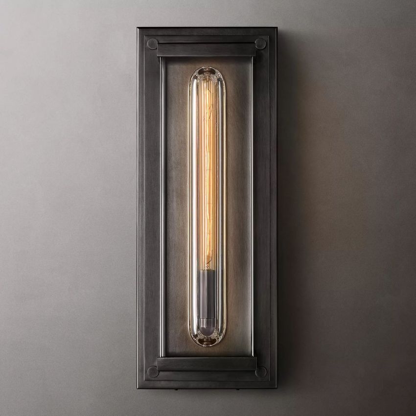 Savice Rectangle Outdoor Sconce - YhLamps