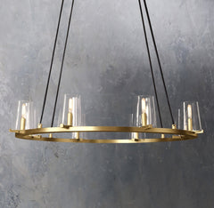 Penelope Modern Clear Glass Round Chandelier - YhLamps