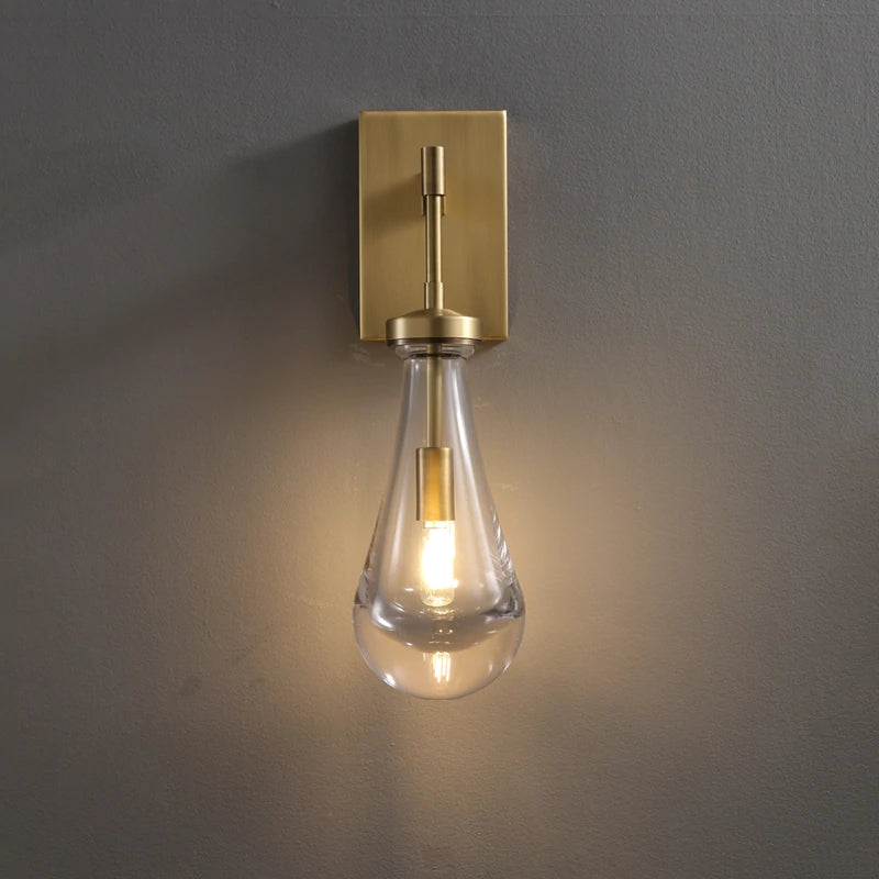 Raindrop Sconce VintageBrass - YhLamps