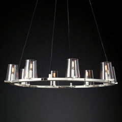 Penelope Modern Clear Glass Round Chandelier - YhLamps