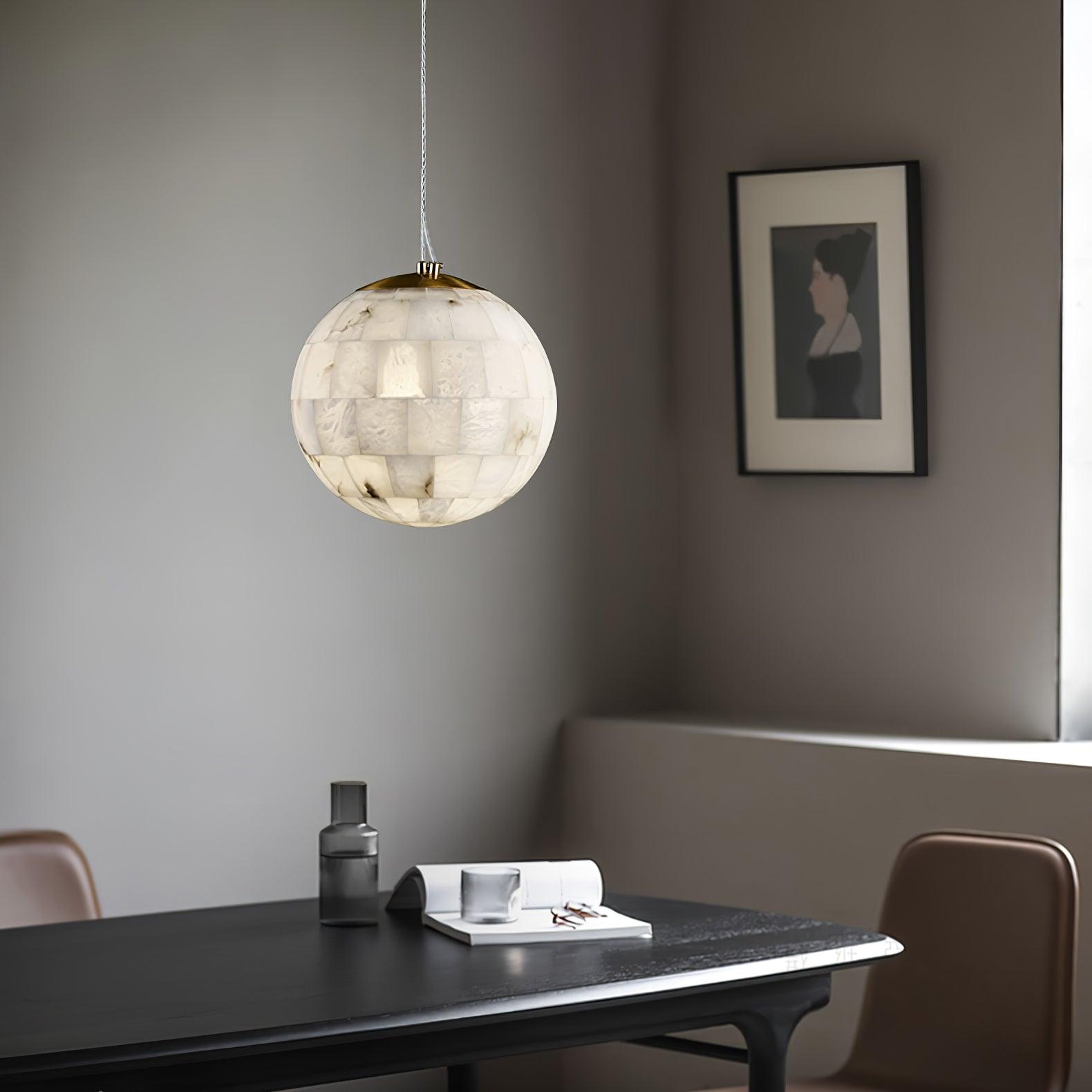 Alabaster Ball Pendant Light - YhLamps