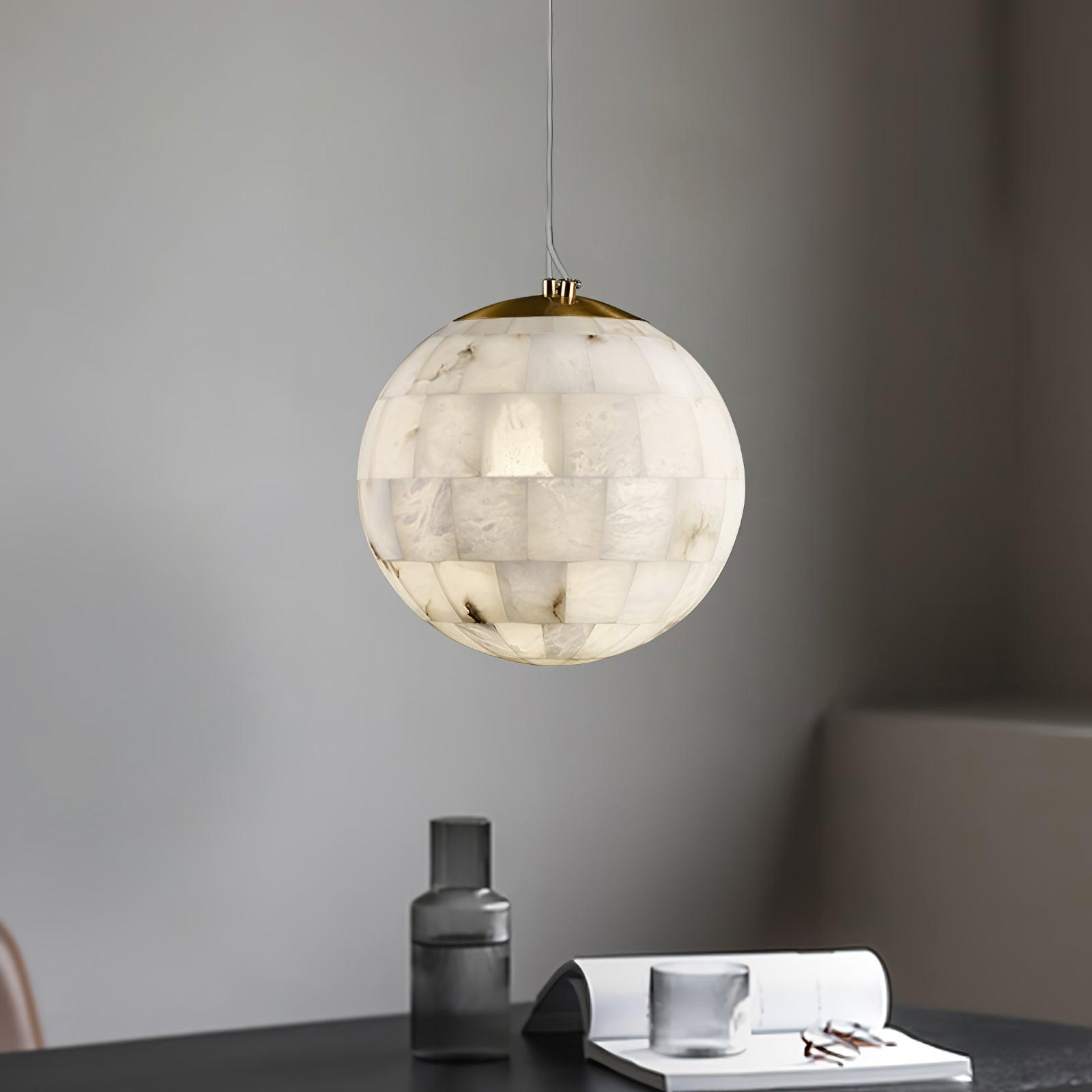 Alabaster Ball Pendant Light - YhLamps