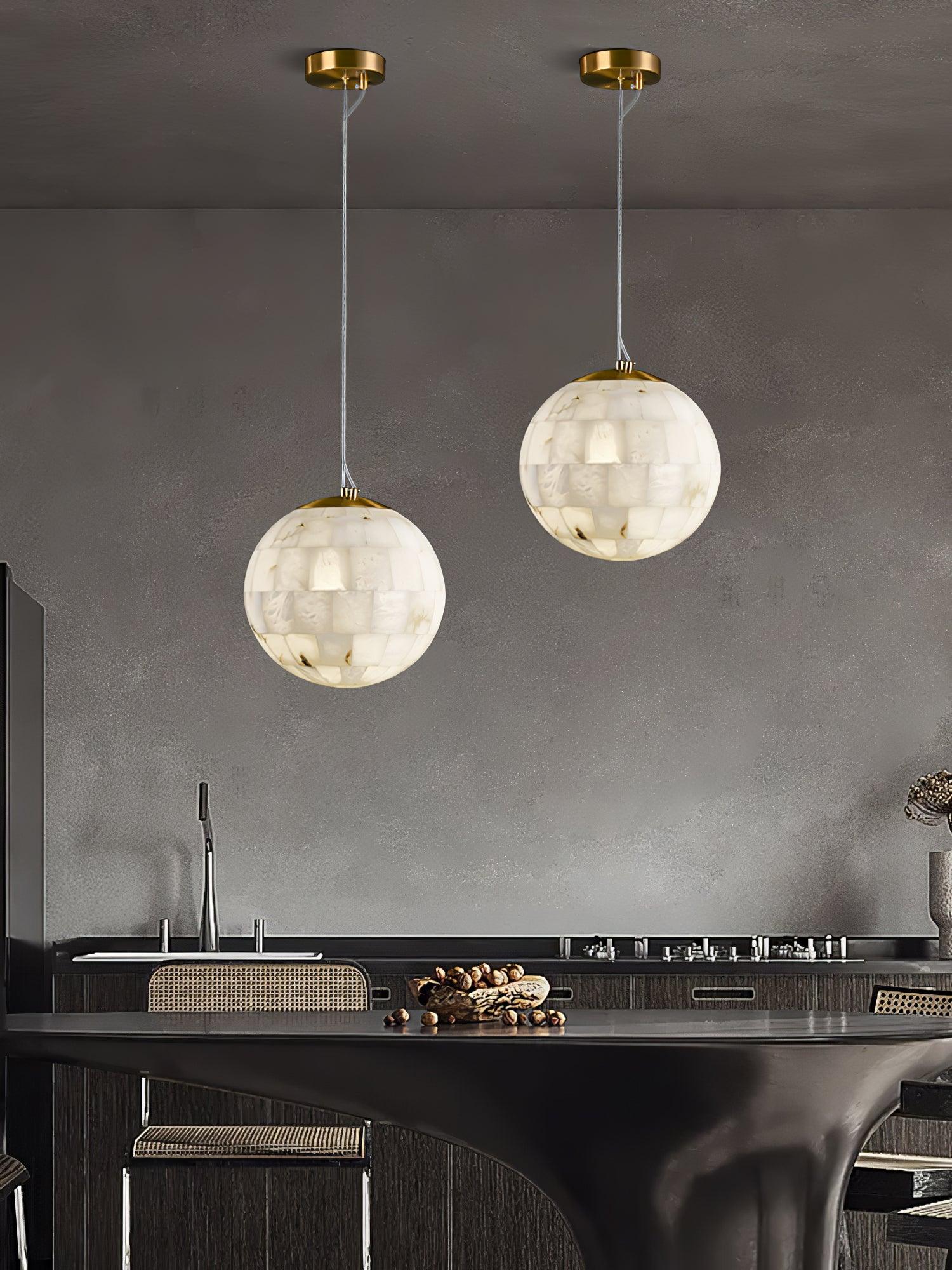 Alabaster Ball Pendant Light - YhLamps