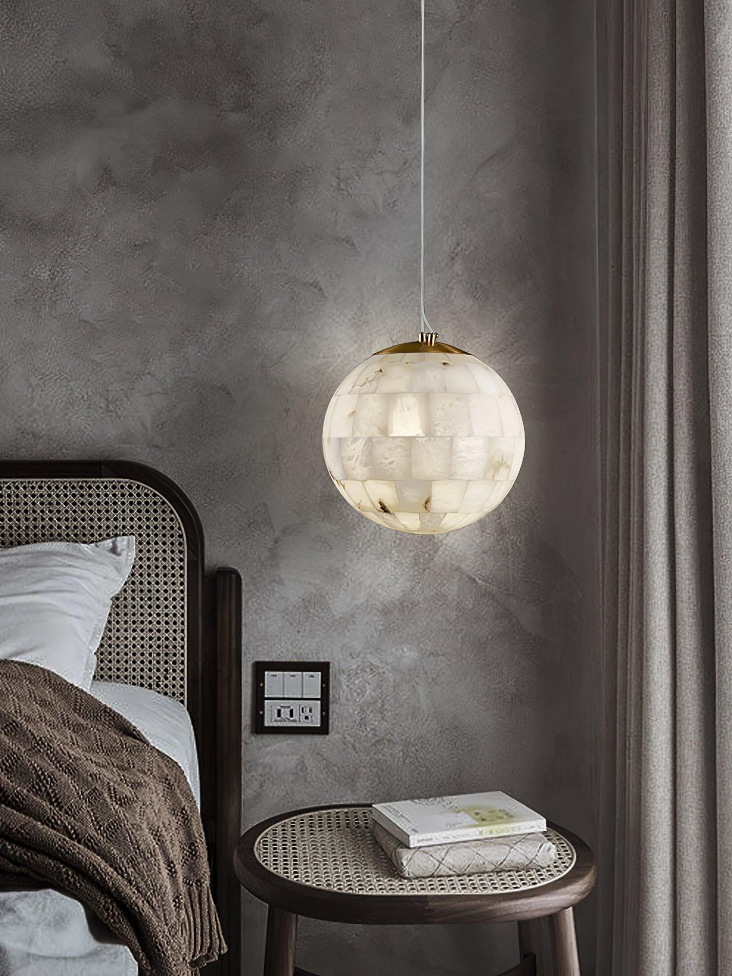 Alabaster Ball Pendant Light - YhLamps