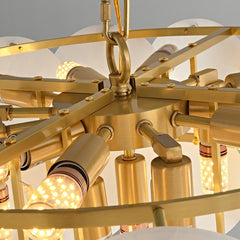 Alabaster Shell Brass Chandelier - YhLamps