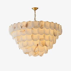 Alabaster Shell Brass Chandelier - YhLamps