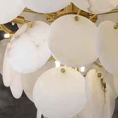 Alabaster Shell Brass Chandelier - YhLamps