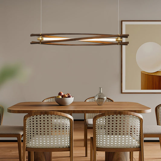 Axis Wood Chandelier - YhLamps