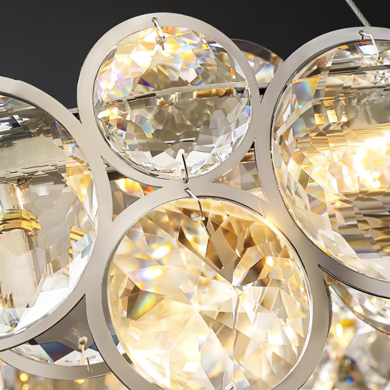 Chrome Round Crystal Chandelier - YhLamps