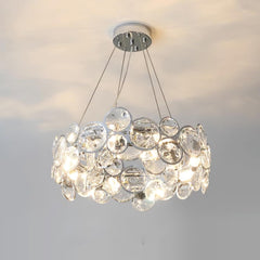 Chrome Round Crystal Chandelier - YhLamps