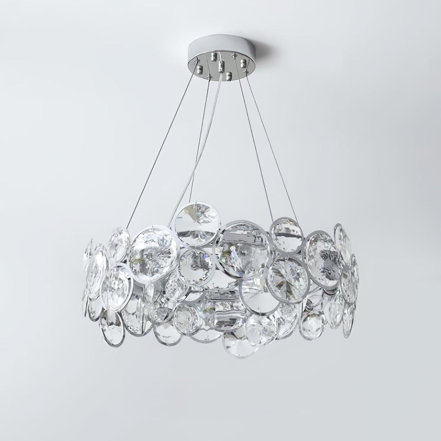 Chrome Round Crystal Chandelier - YhLamps