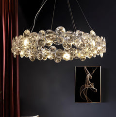 Chrome Round Crystal Chandelier - YhLamps