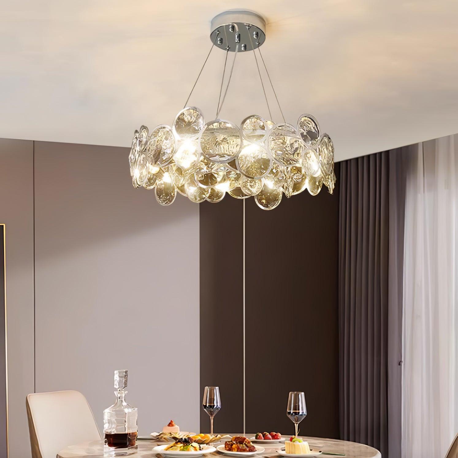 Chrome Round Crystal Chandelier - YhLamps