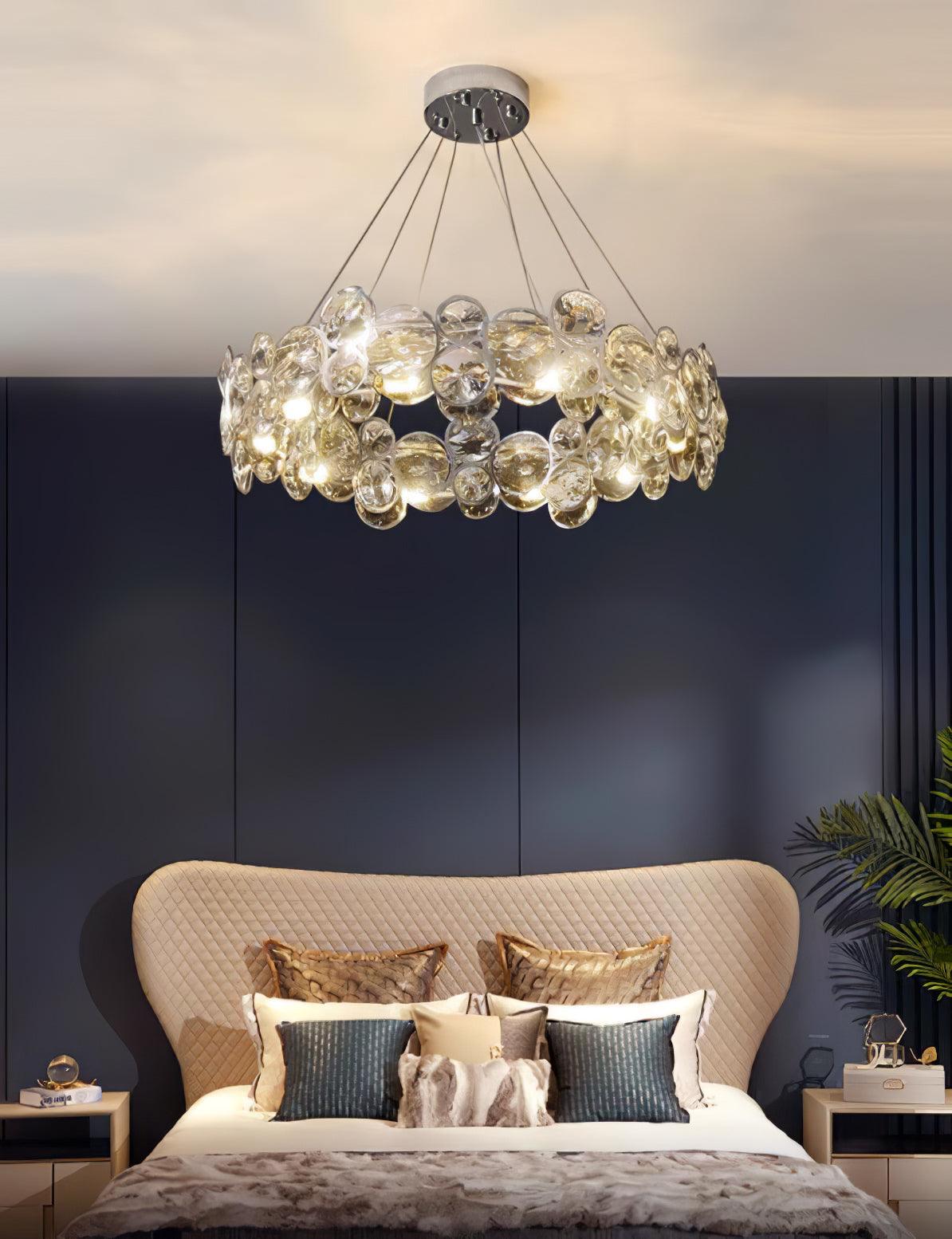 Chrome Round Crystal Chandelier - YhLamps