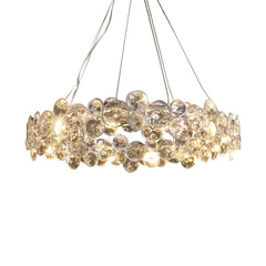 Chrome Round Crystal Chandelier - YhLamps