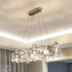 Chrome Round Crystal Chandelier - YhLamps