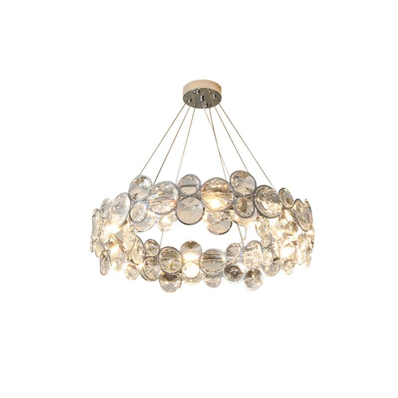 Chrome Round Crystal Chandelier - YhLamps