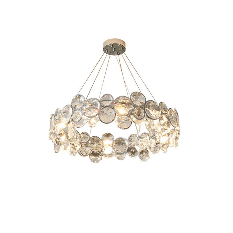 Chrome Round Crystal Chandelier - YhLamps