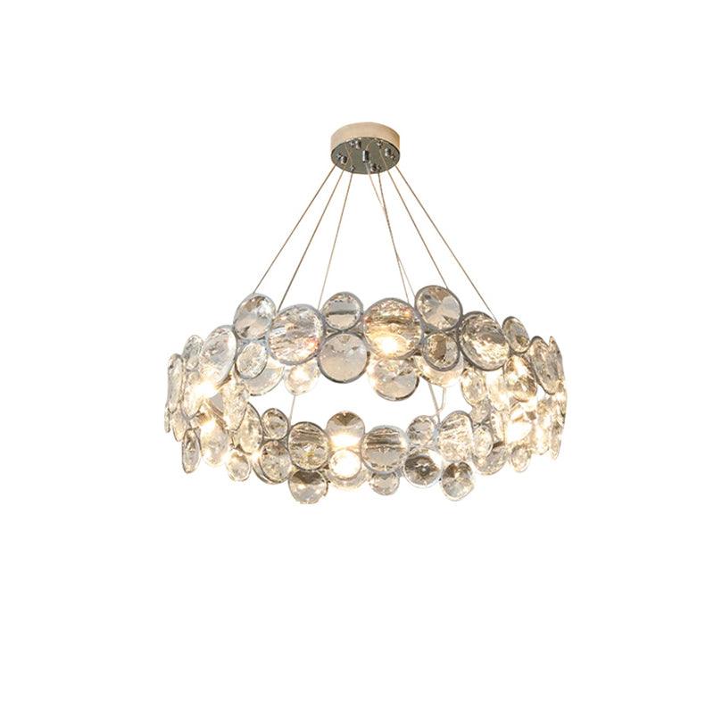 Chrome Round Crystal Chandelier - YhLamps