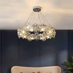 Chrome Round Crystal Chandelier - YhLamps