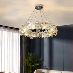 Chrome Round Crystal Chandelier - YhLamps