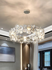 Chrome Round Crystal Chandelier - YhLamps