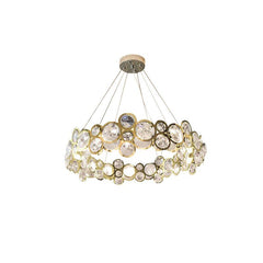 Chrome Round Crystal Chandelier - YhLamps