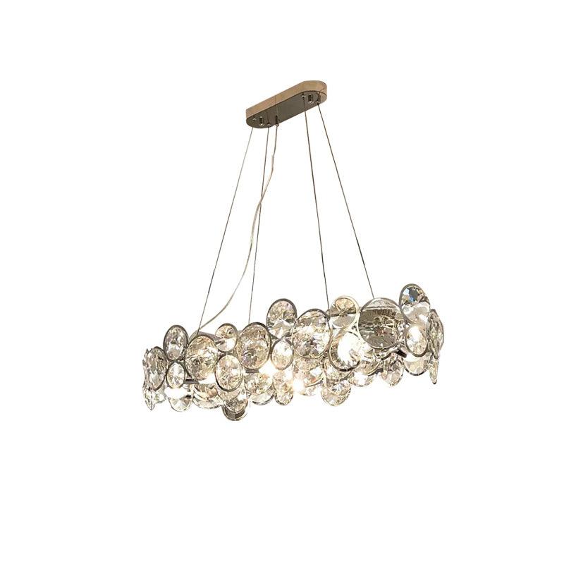 Chrome Round Crystal Chandelier - YhLamps