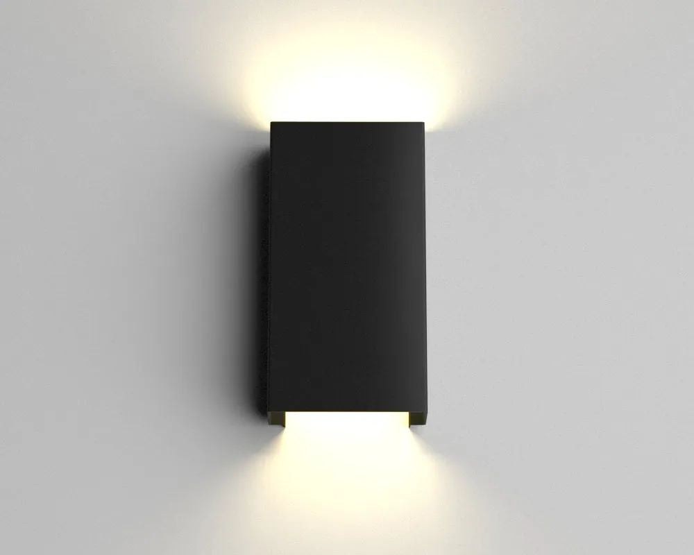 Squared Black Sconce for Outdoor - YhLamps