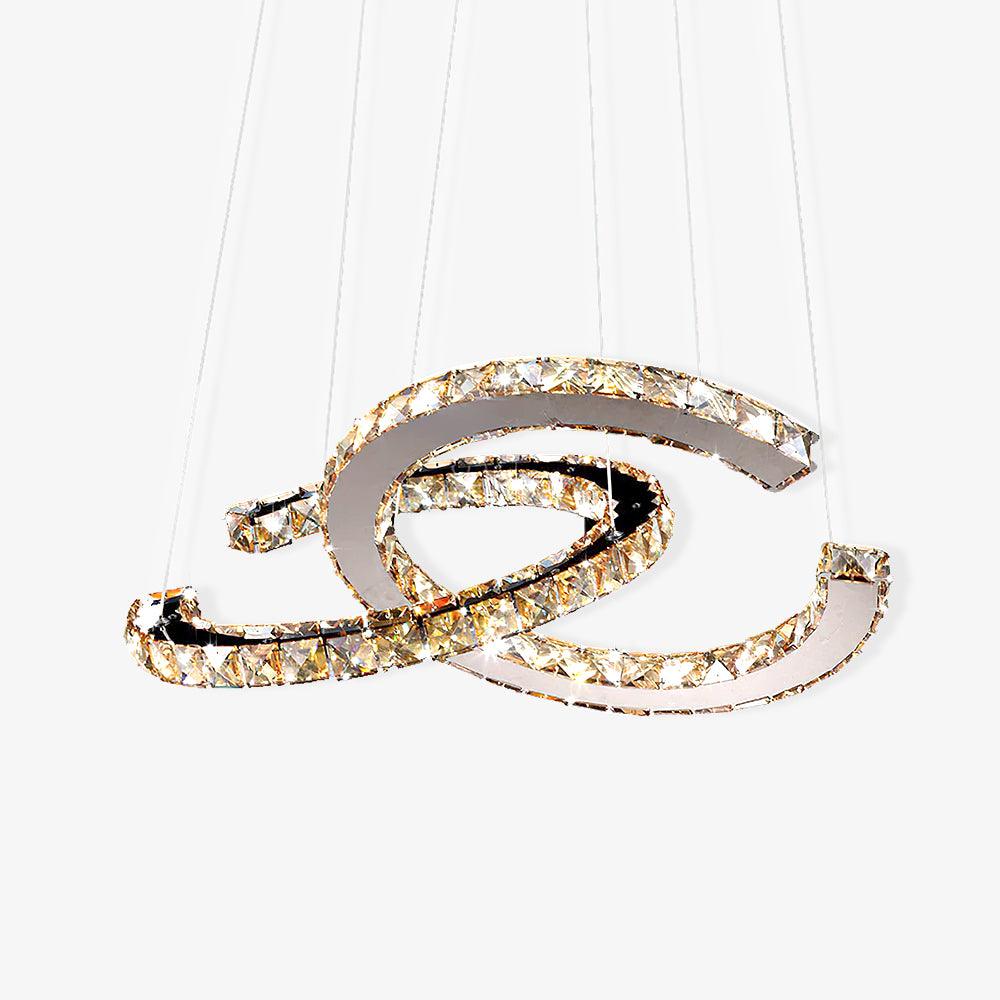 Modern Crystal Double C Chandelier - YhLamps