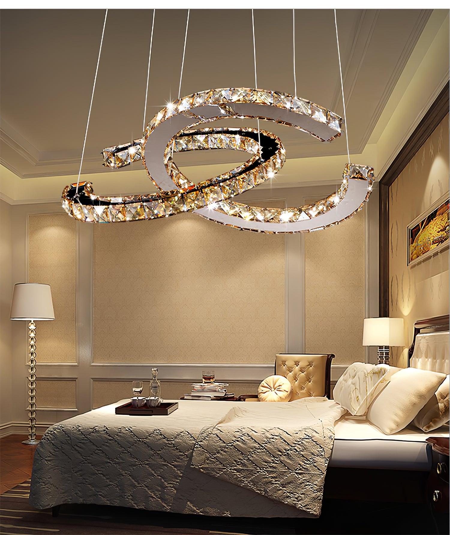 Modern Crystal Double C Chandelier - YhLamps