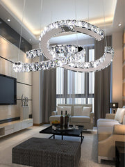 Modern Crystal Double C Chandelier - YhLamps