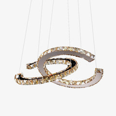 Modern Crystal Double C Chandelier - YhLamps