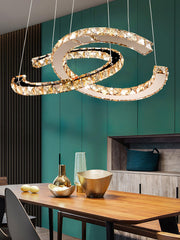 Modern Crystal Double C Chandelier - YhLamps