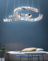 Modern Crystal Double C Chandelier - YhLamps