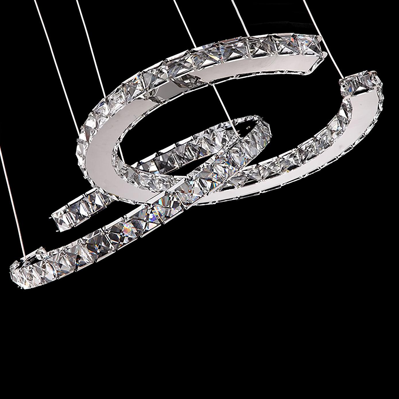 Modern Crystal Double C Chandelier - YhLamps