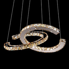 Modern Crystal Double C Chandelier - YhLamps