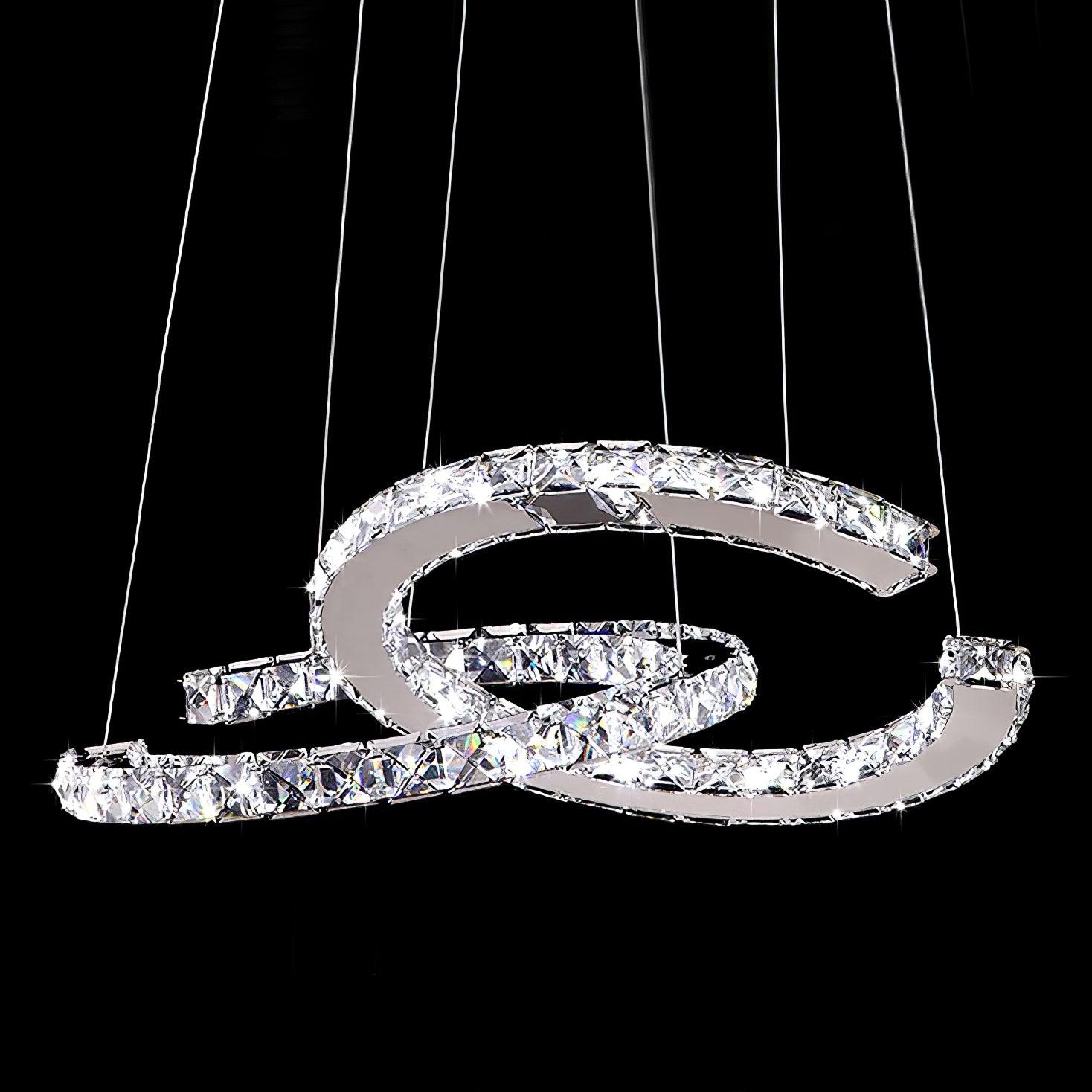 Modern Crystal Double C Chandelier - YhLamps