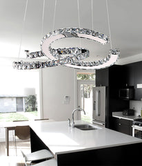 Modern Crystal Double C Chandelier - YhLamps