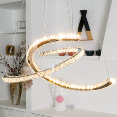 Modern Crystal Double C Chandelier - YhLamps