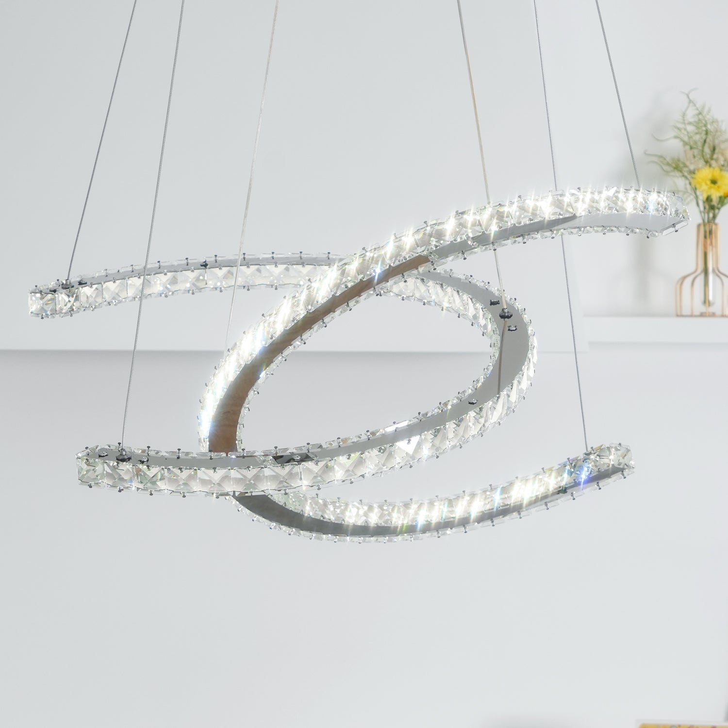 Modern Crystal Double C Chandelier - YhLamps