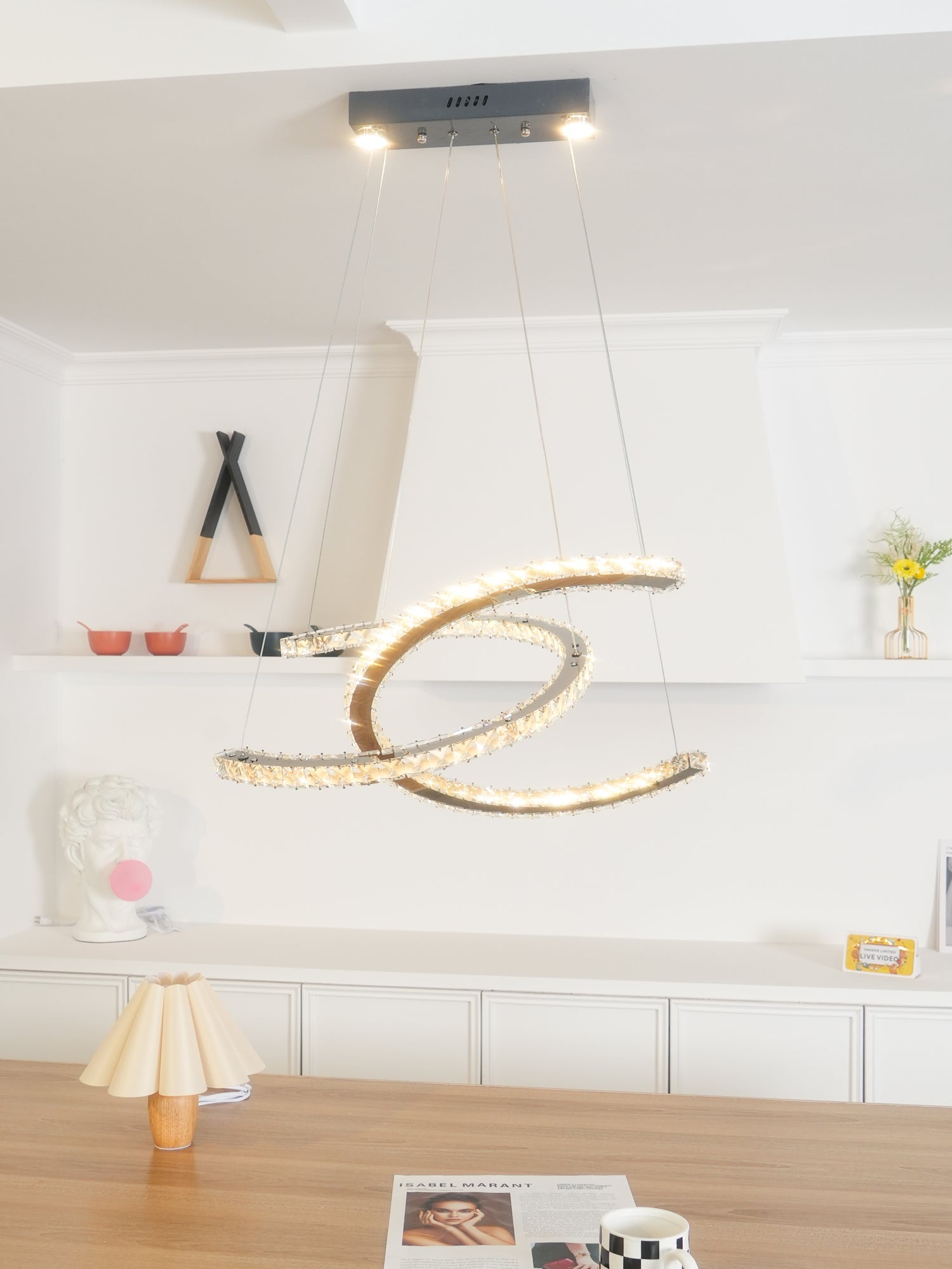 Modern Crystal Double C Chandelier - YhLamps