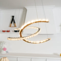 Modern Crystal Double C Chandelier - YhLamps