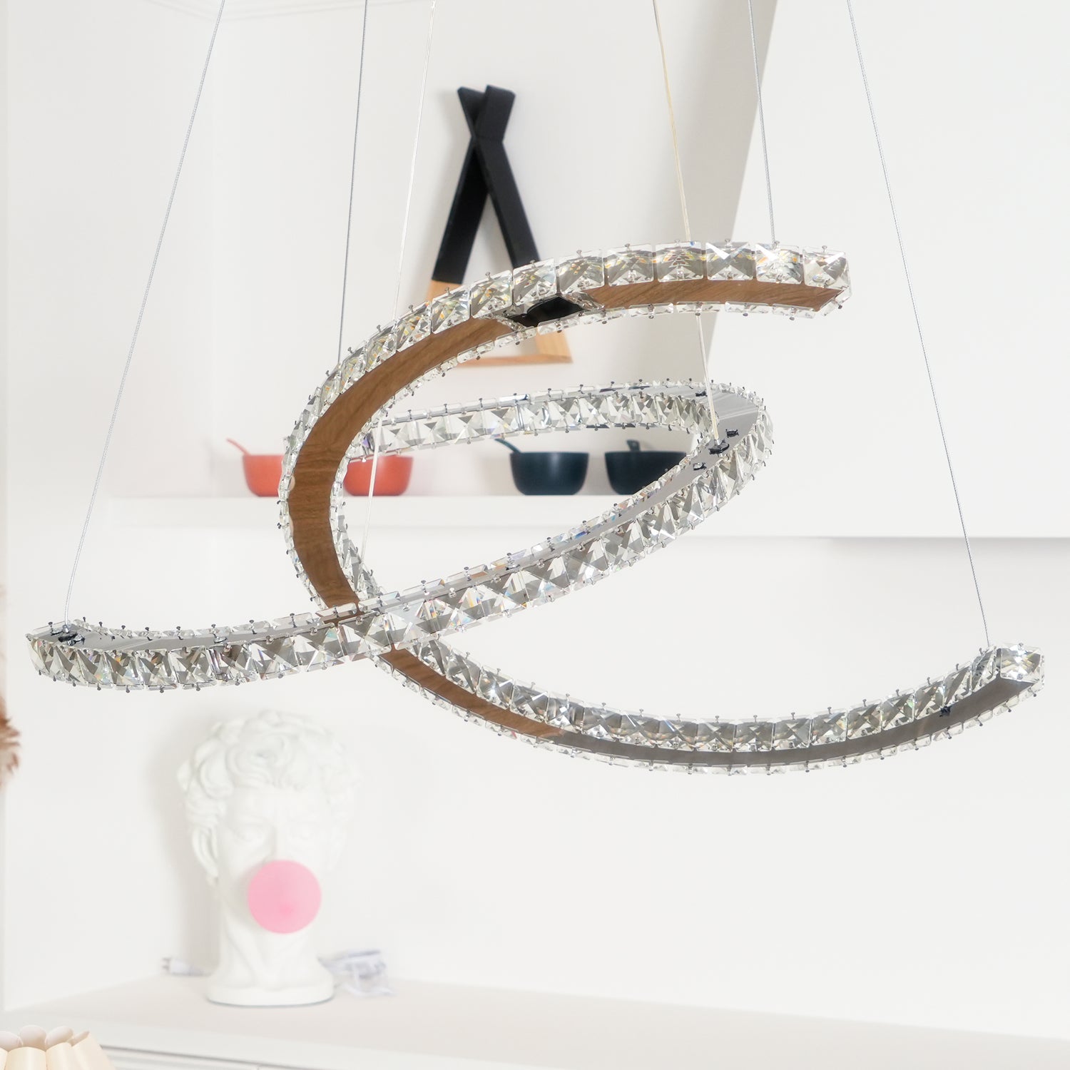 Modern Crystal Double C Chandelier - YhLamps