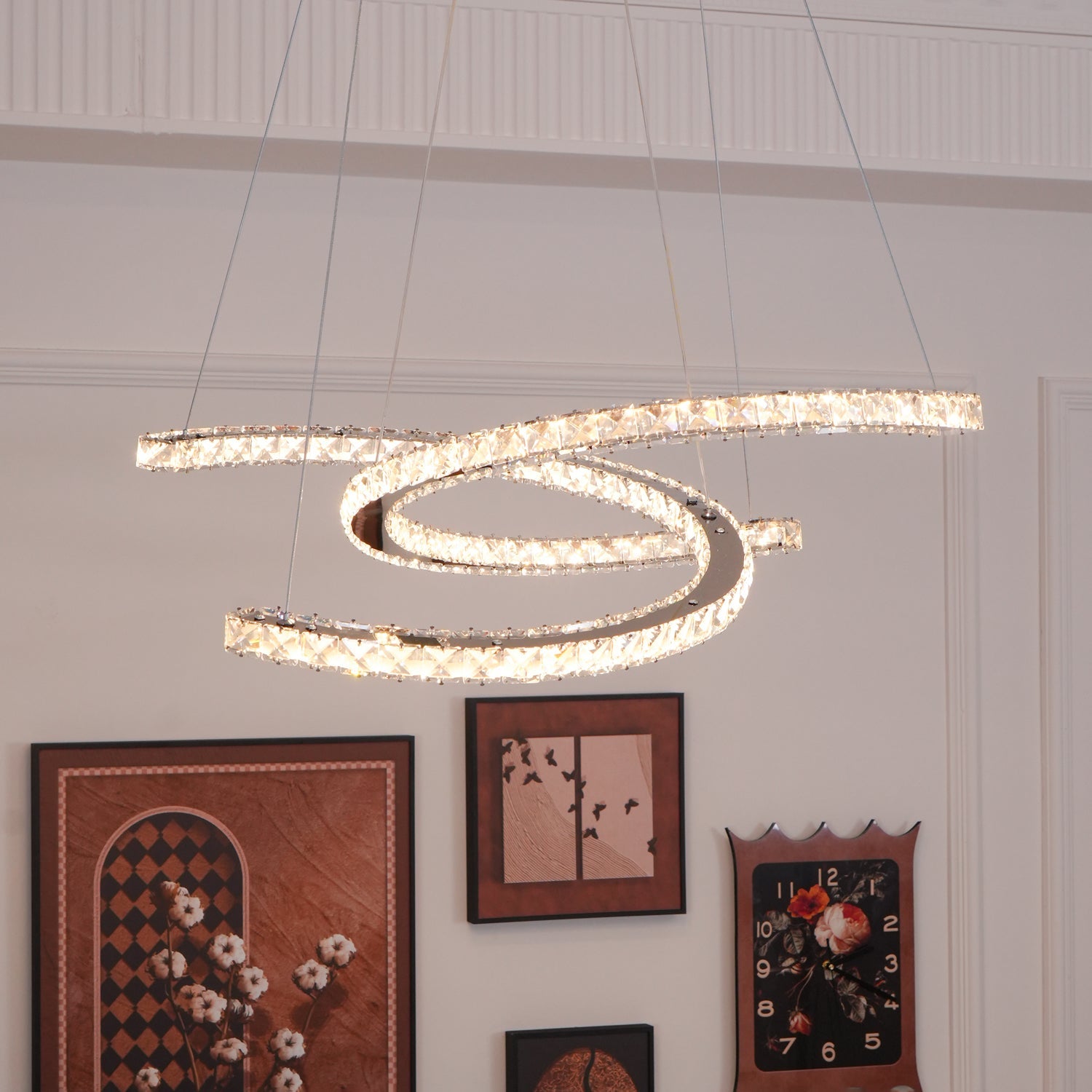 Modern Crystal Double C Chandelier - YhLamps