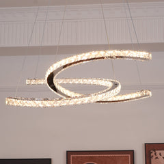 Modern Crystal Double C Chandelier - YhLamps